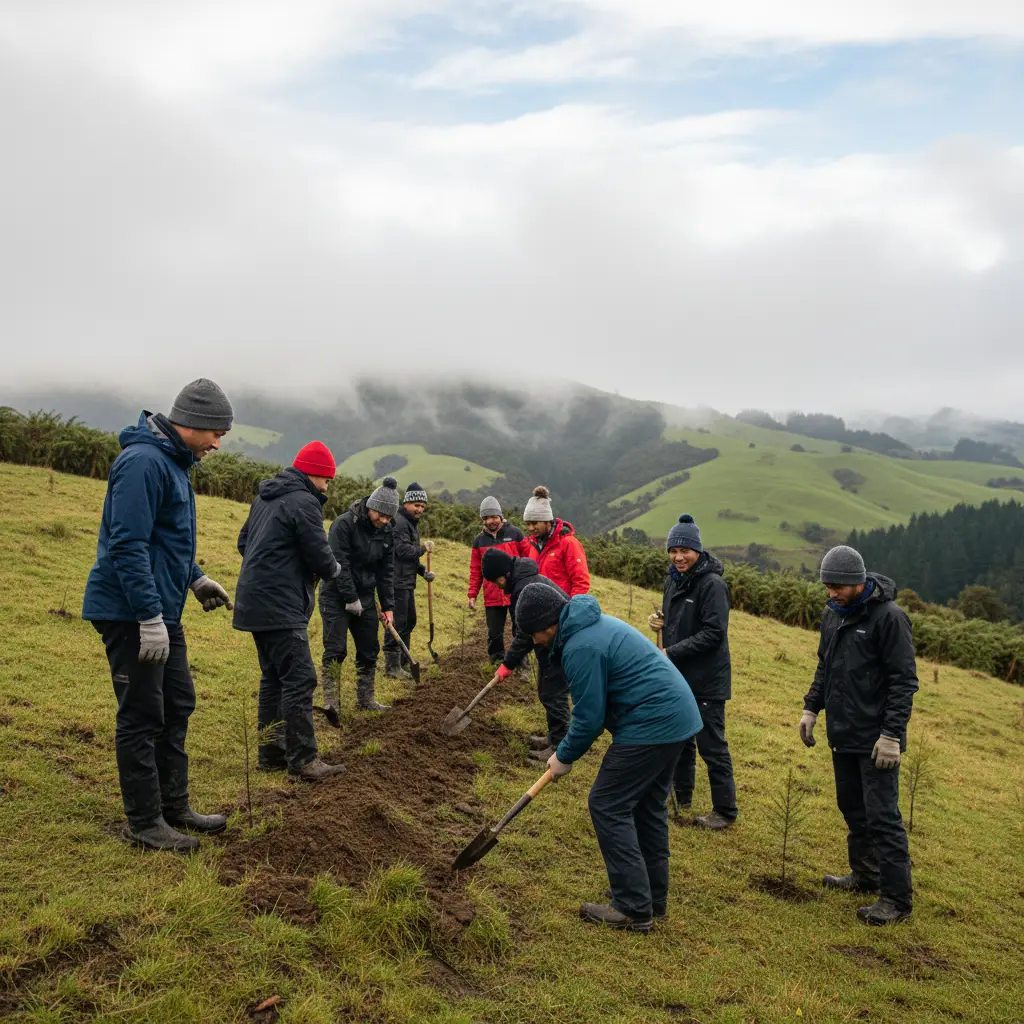 Community tree planting event for Matariki
