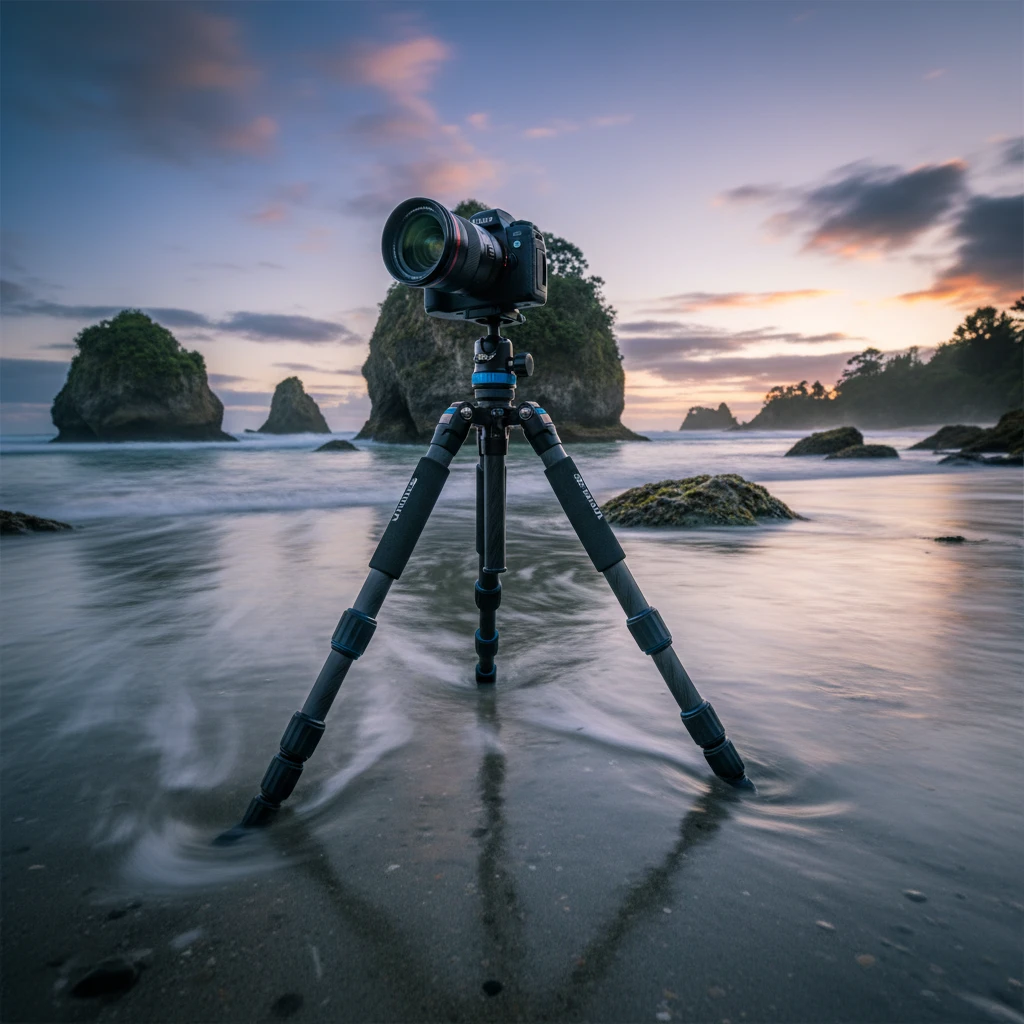 Waterproof tripod for coastal astrophotography
