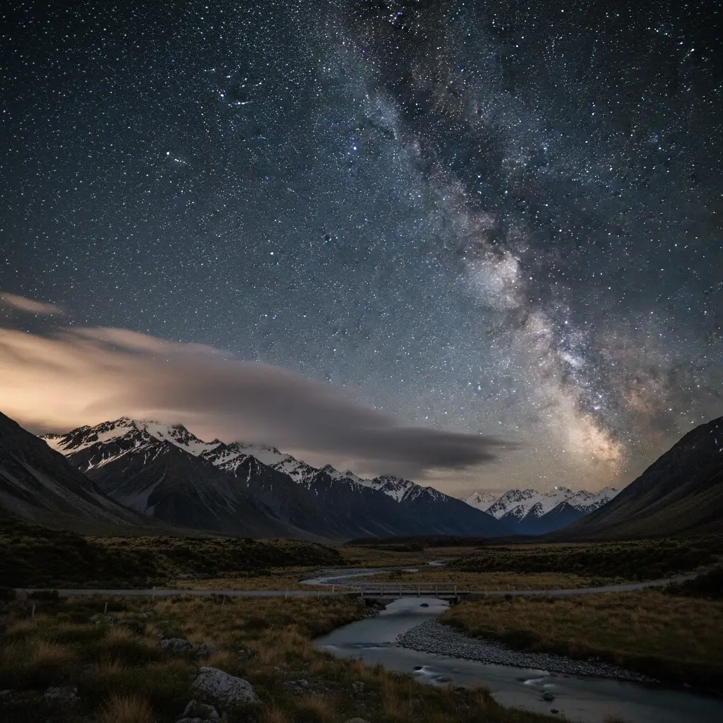 Clear night sky vs cloudy sky for star visibility