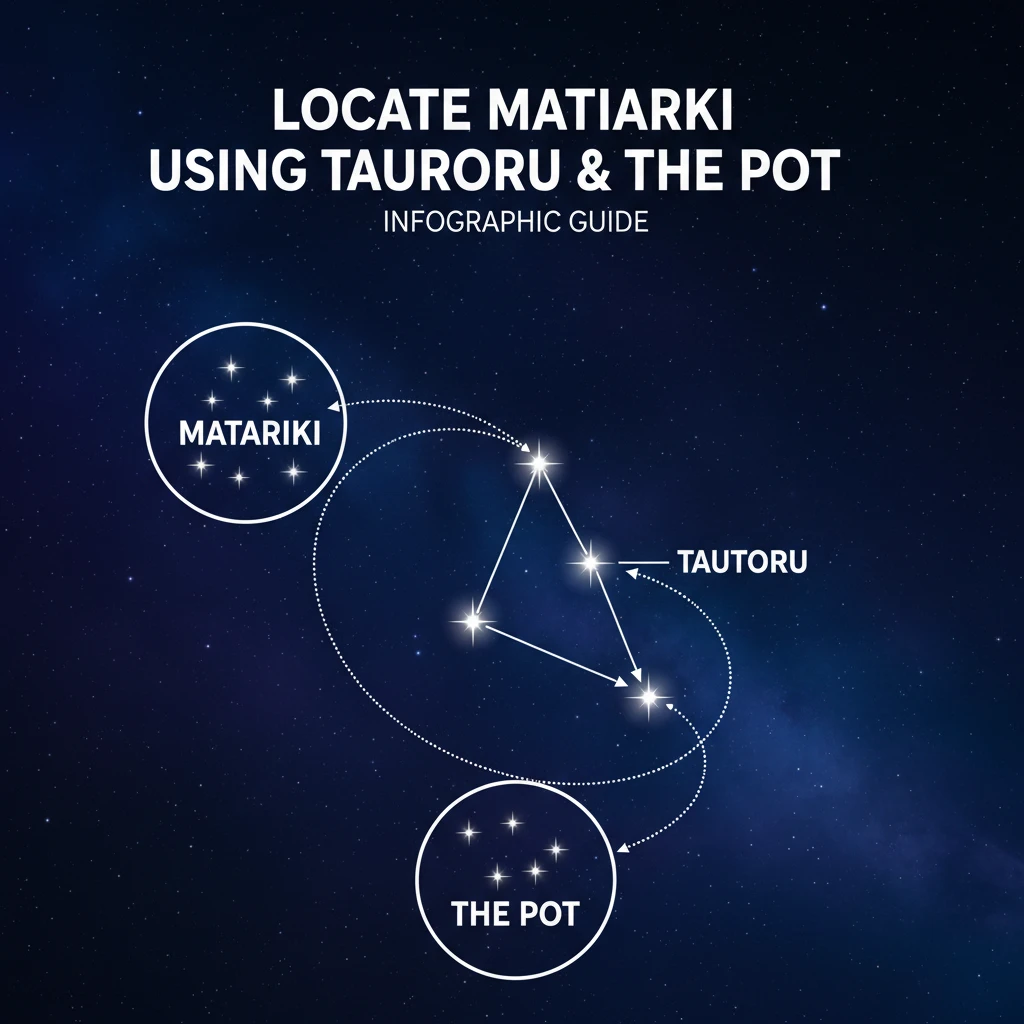 Star navigation guide: Finding Matariki using Tautoru