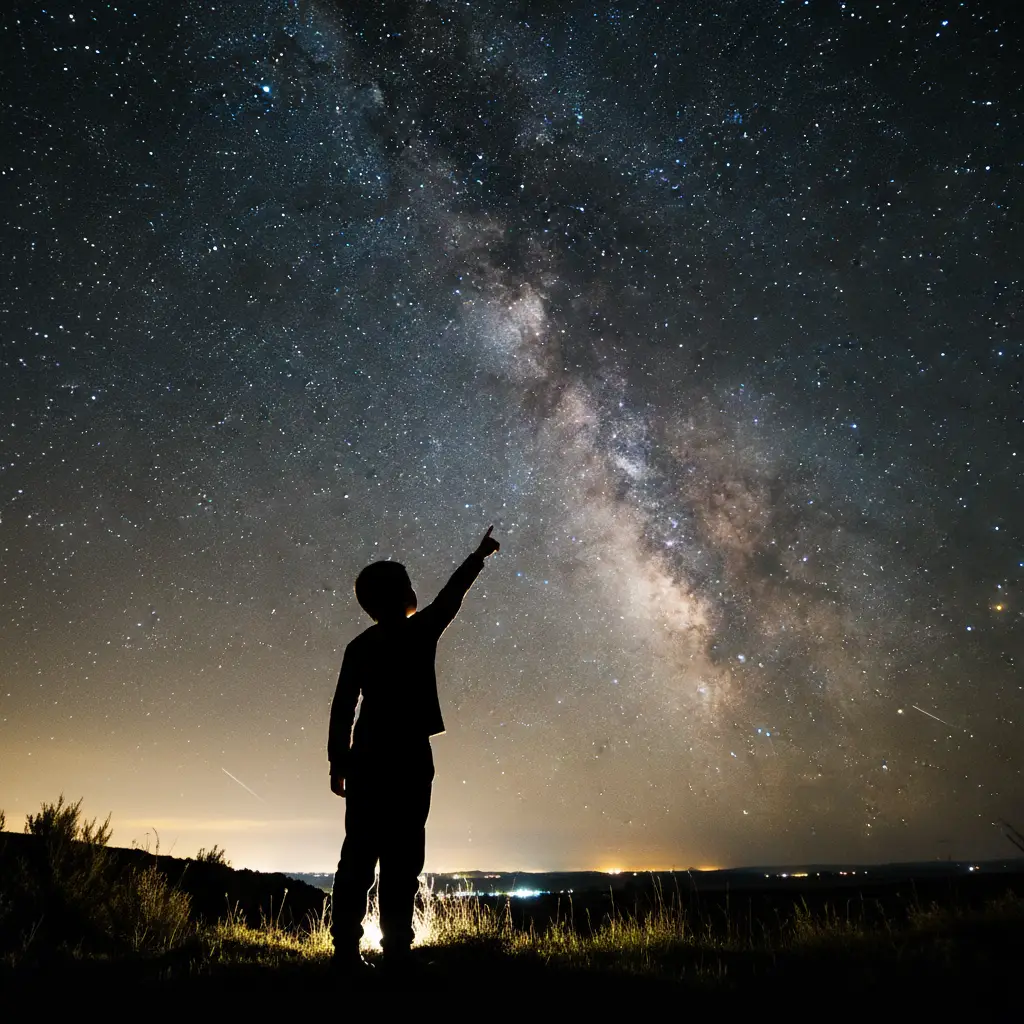 Child wishing upon the star Hiwa-i-te-rangi