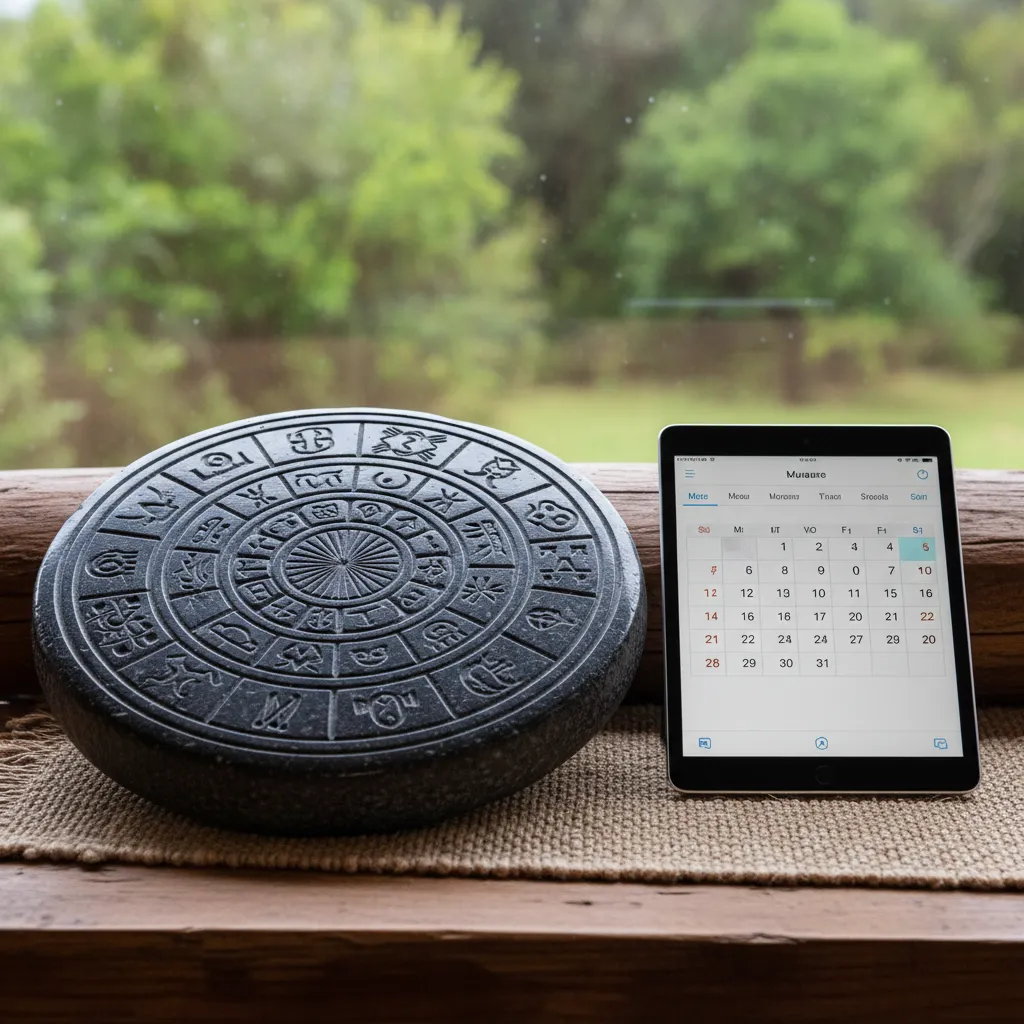 Maramataka lunar calendar contrasting with modern technology