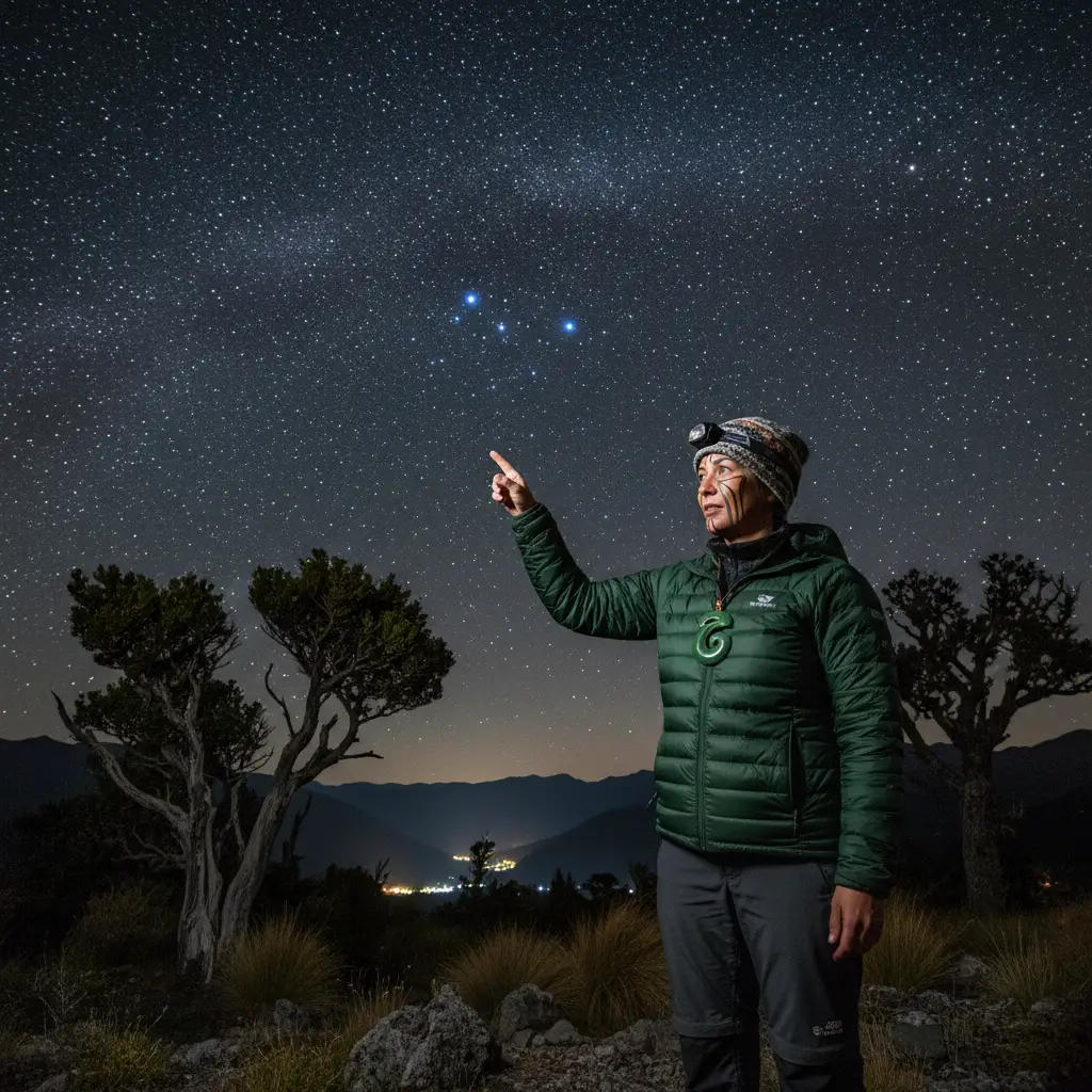 Māori guide explaining the significance of Matariki stars