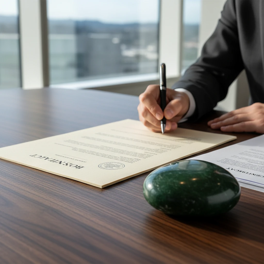 Signing a contract for cultural advisory services