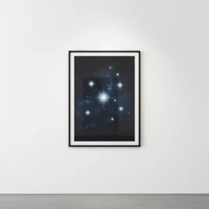 Limited edition Matariki art print featuring the nine stars of the cluster