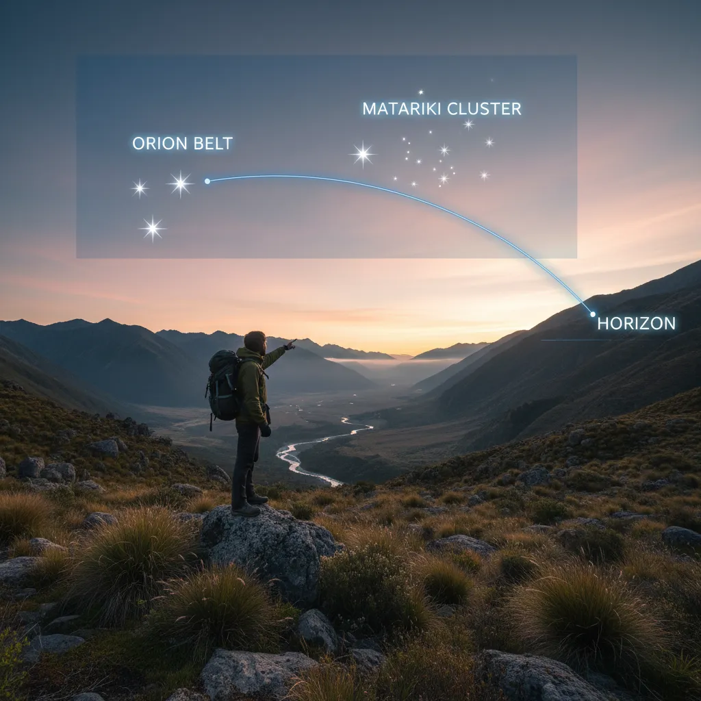 How to find Matariki using Orion's Belt as a guide