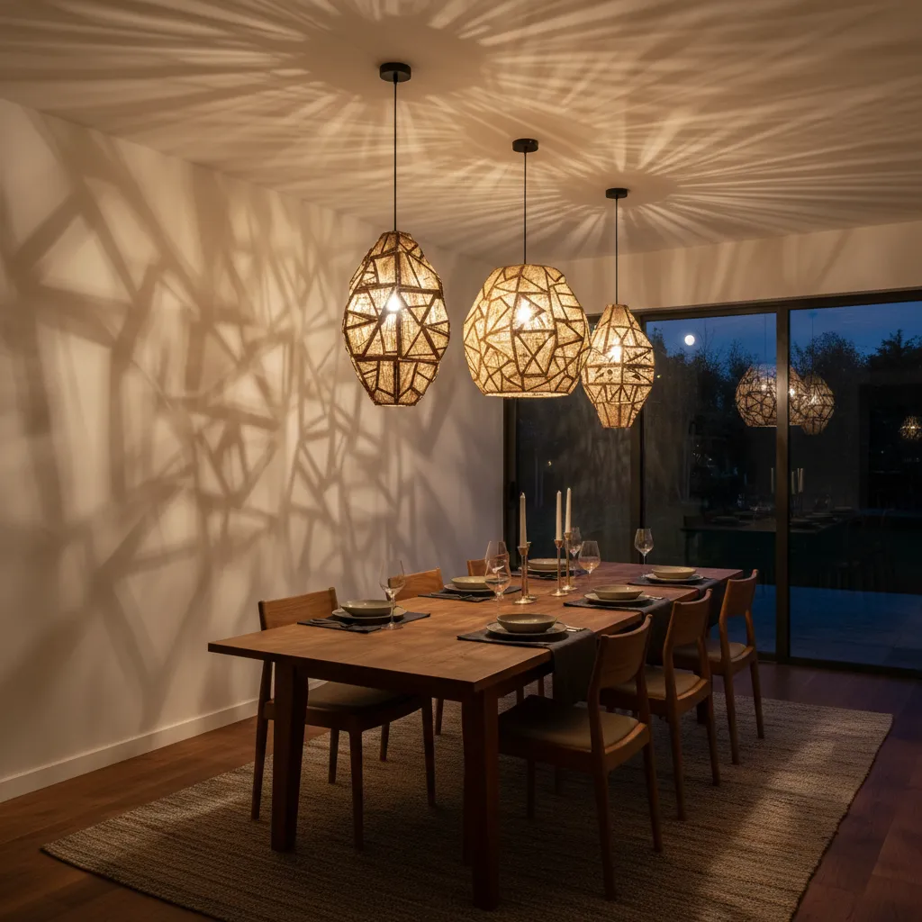 Matariki inspired lighting design with woven textures