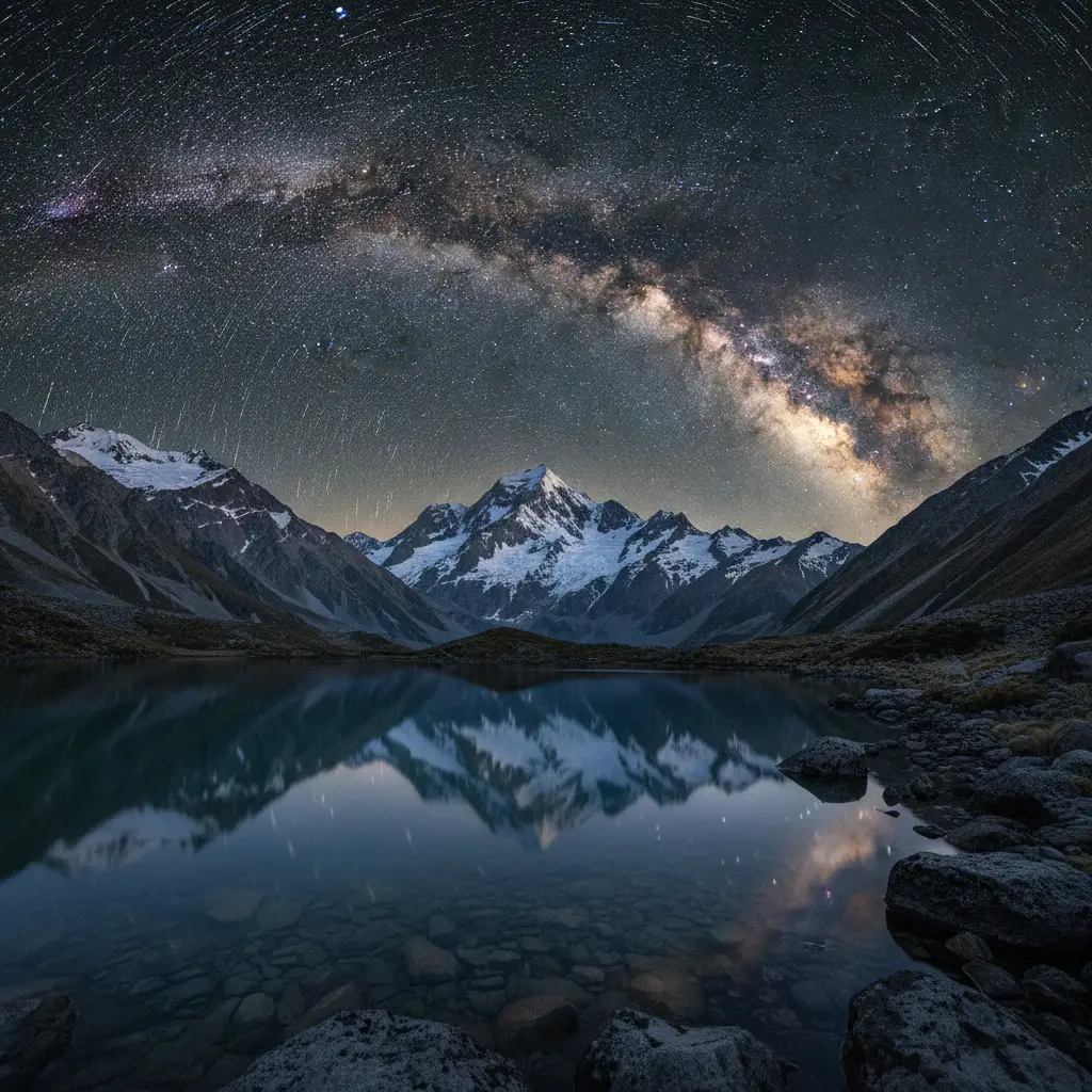 Milky Way over Aoraki Mount Cook National Park