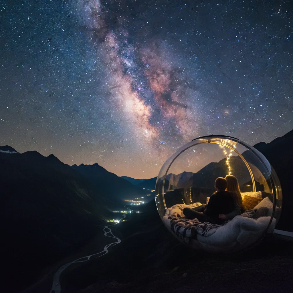 Stargazing from a glass pod during Matariki