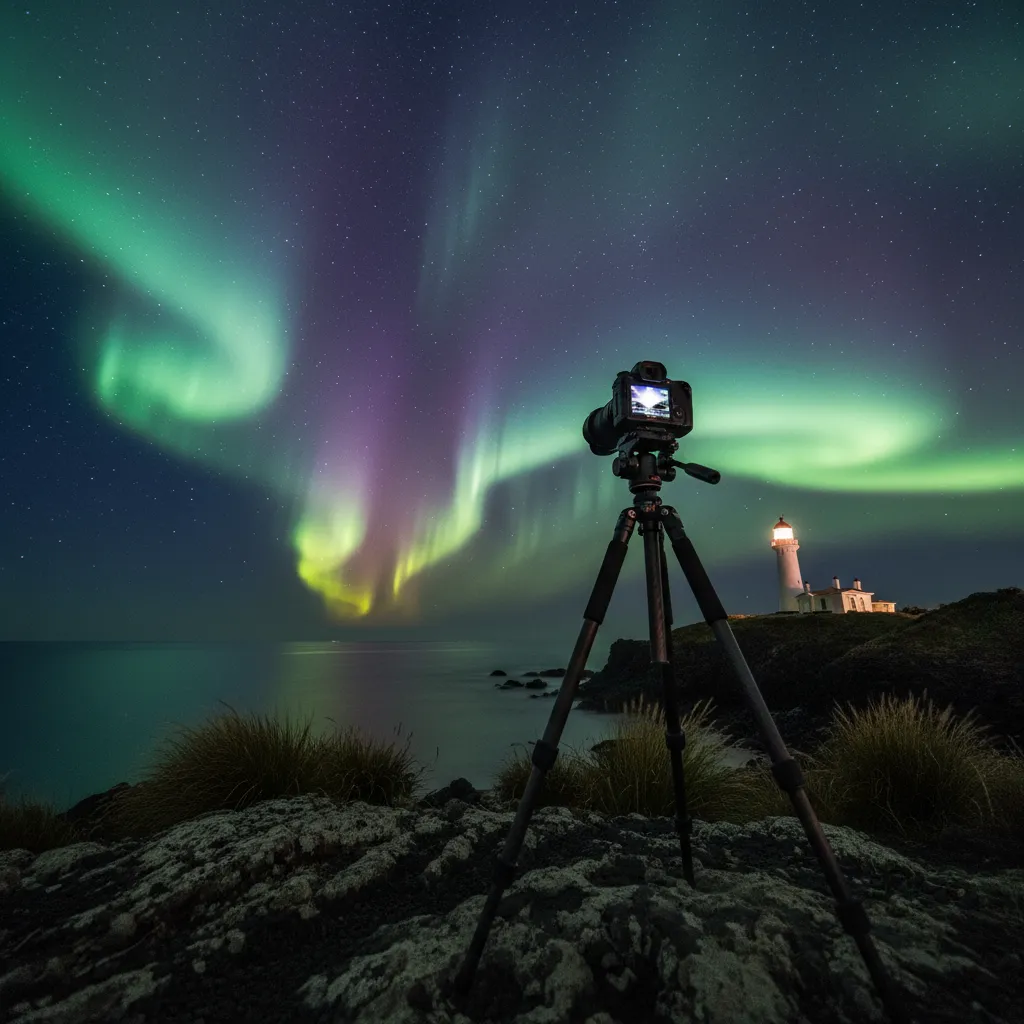 Astrophotography of Aurora Australis in NZ