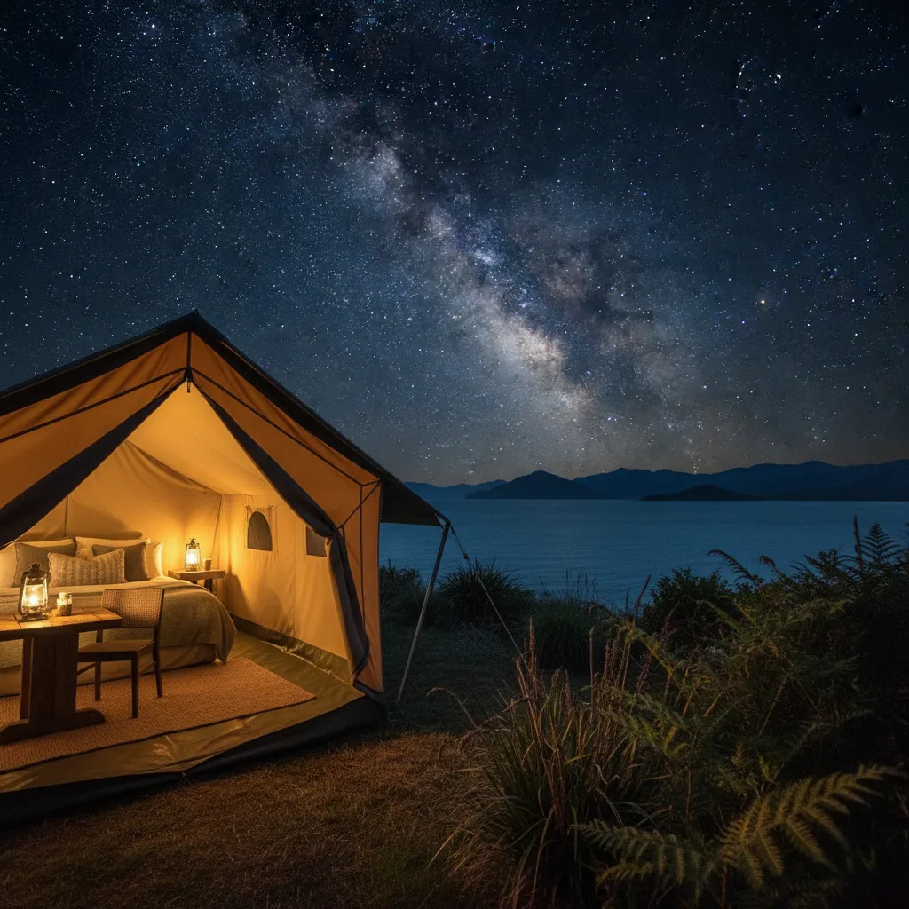 Glamping accommodation with night sky views