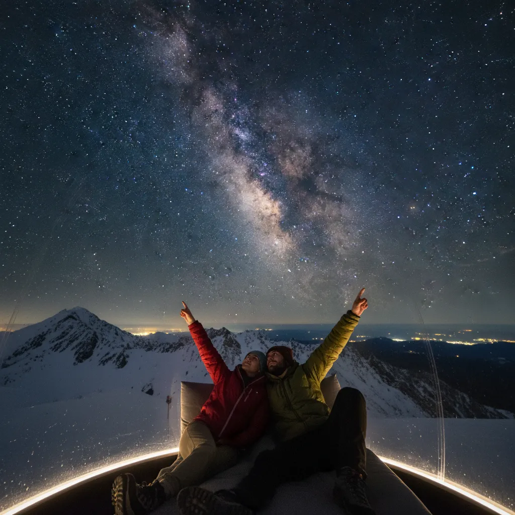 Stargazing from inside a glass pod in New Zealand