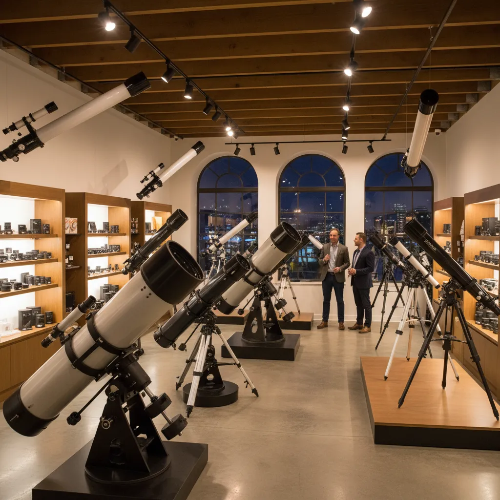 Telescope rental inventory display in Wellington