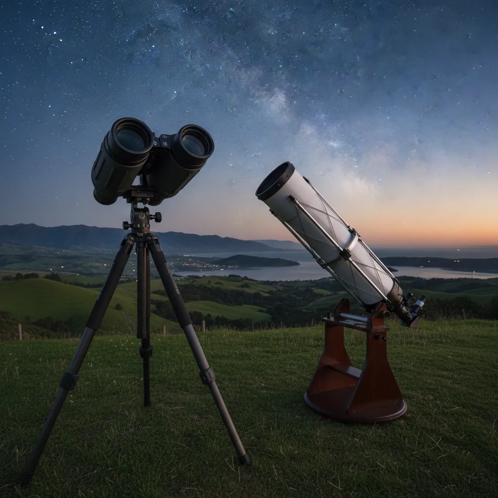Comparison of astronomy binoculars and Dobsonian telescope