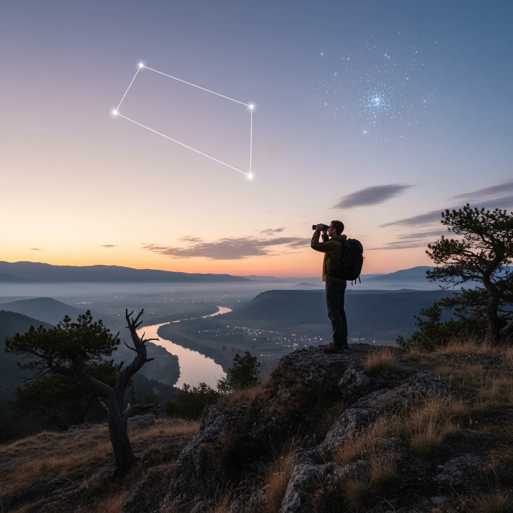 Stargazer observing the winter sky in New Zealand