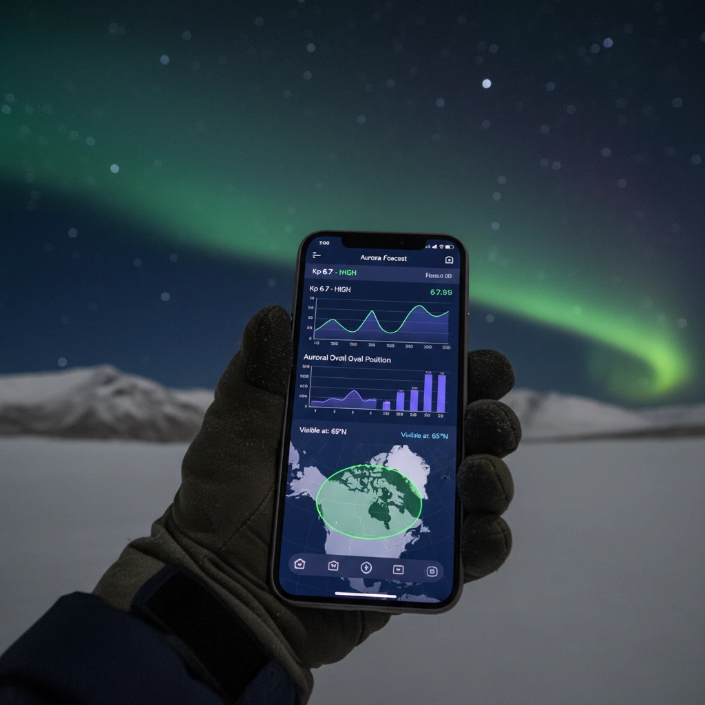 Reading Aurora Forecast Data on Smartphone