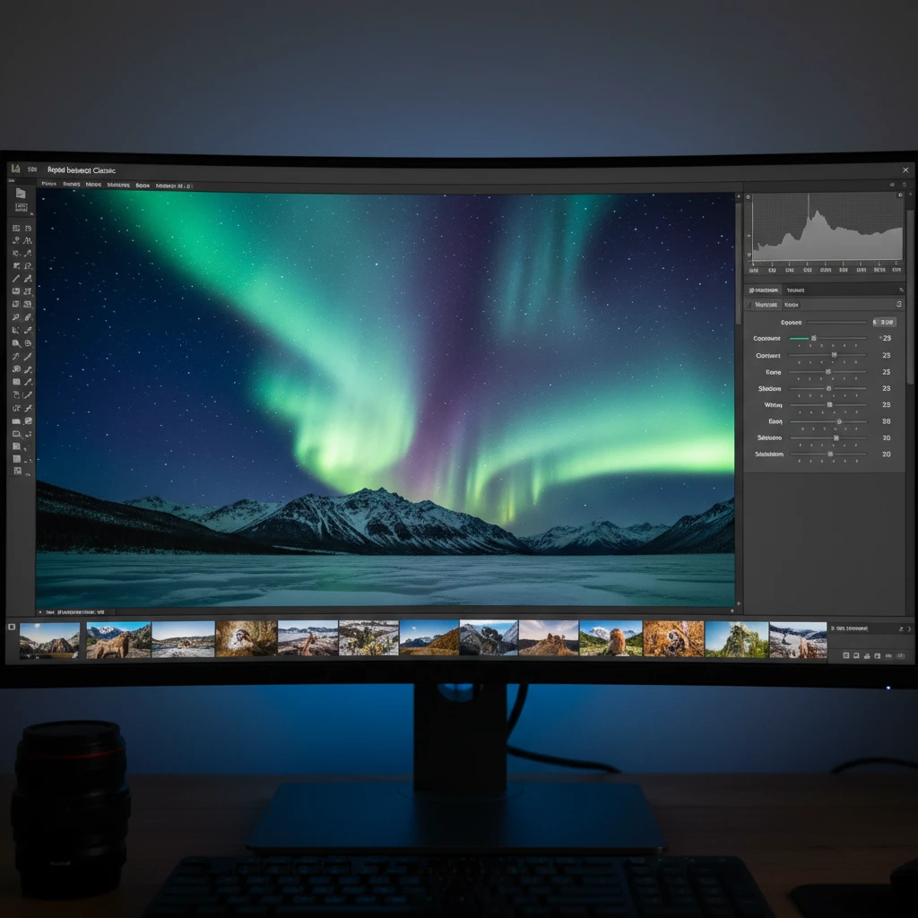 Post-processing aurora photos in Lightroom