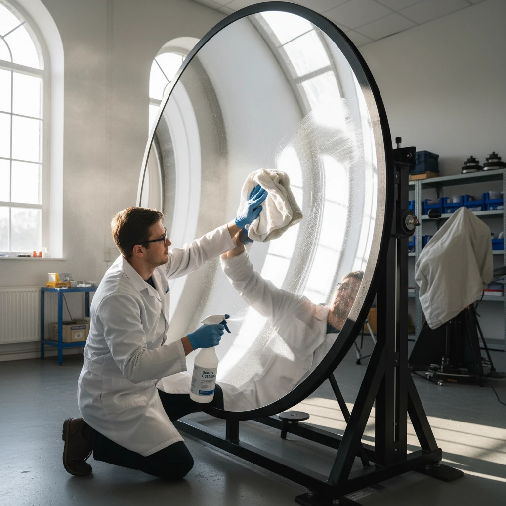 Cleaning telescope optics maintenance