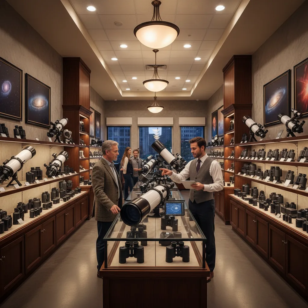 Telescope retail store interior New Zealand