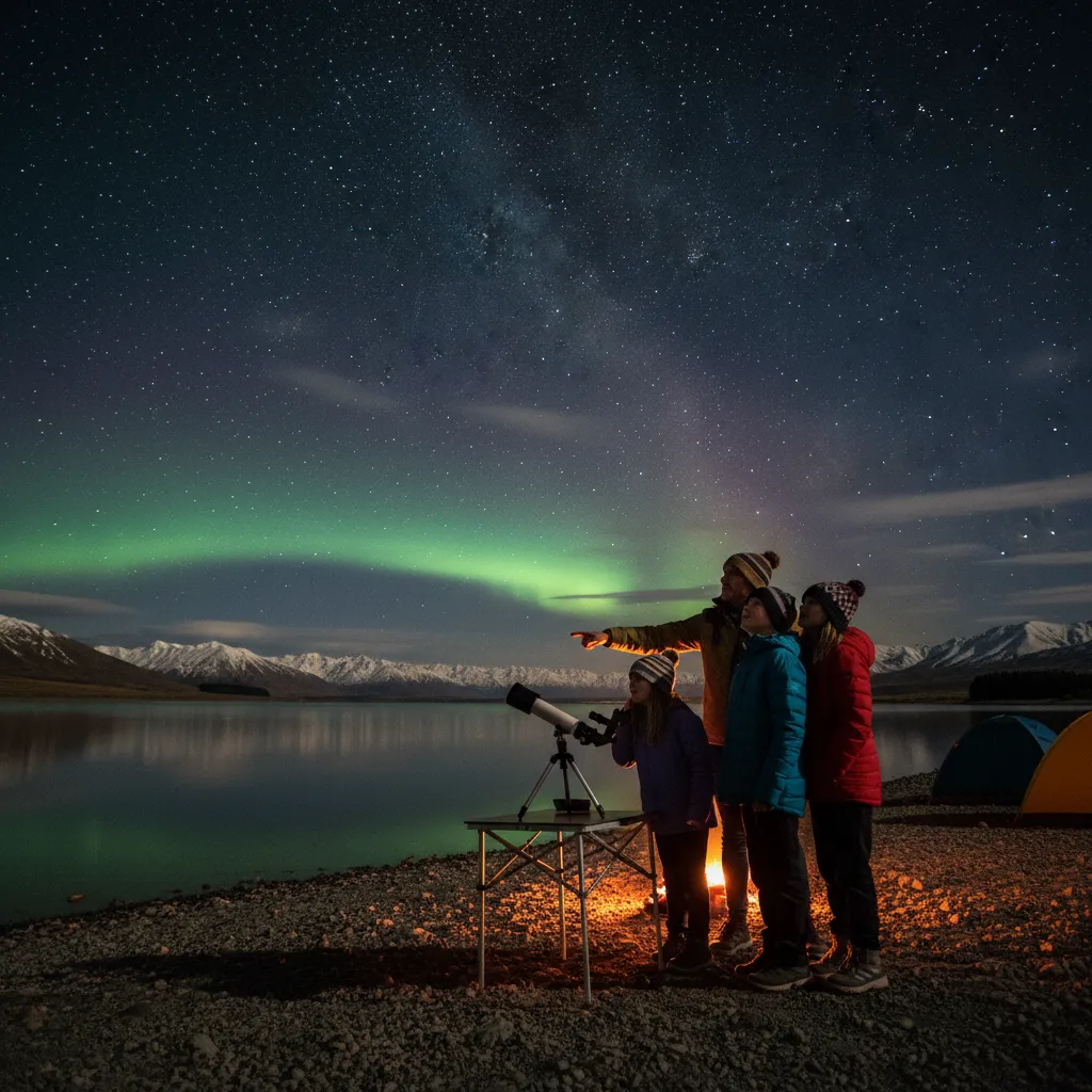 Portable telescope setup for camping in New Zealand dark sky reserve