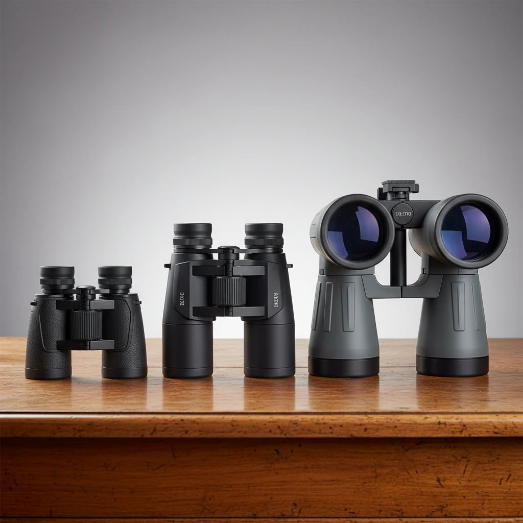Comparison of binocular sizes: 8x42 vs 10x50 vs 15x70