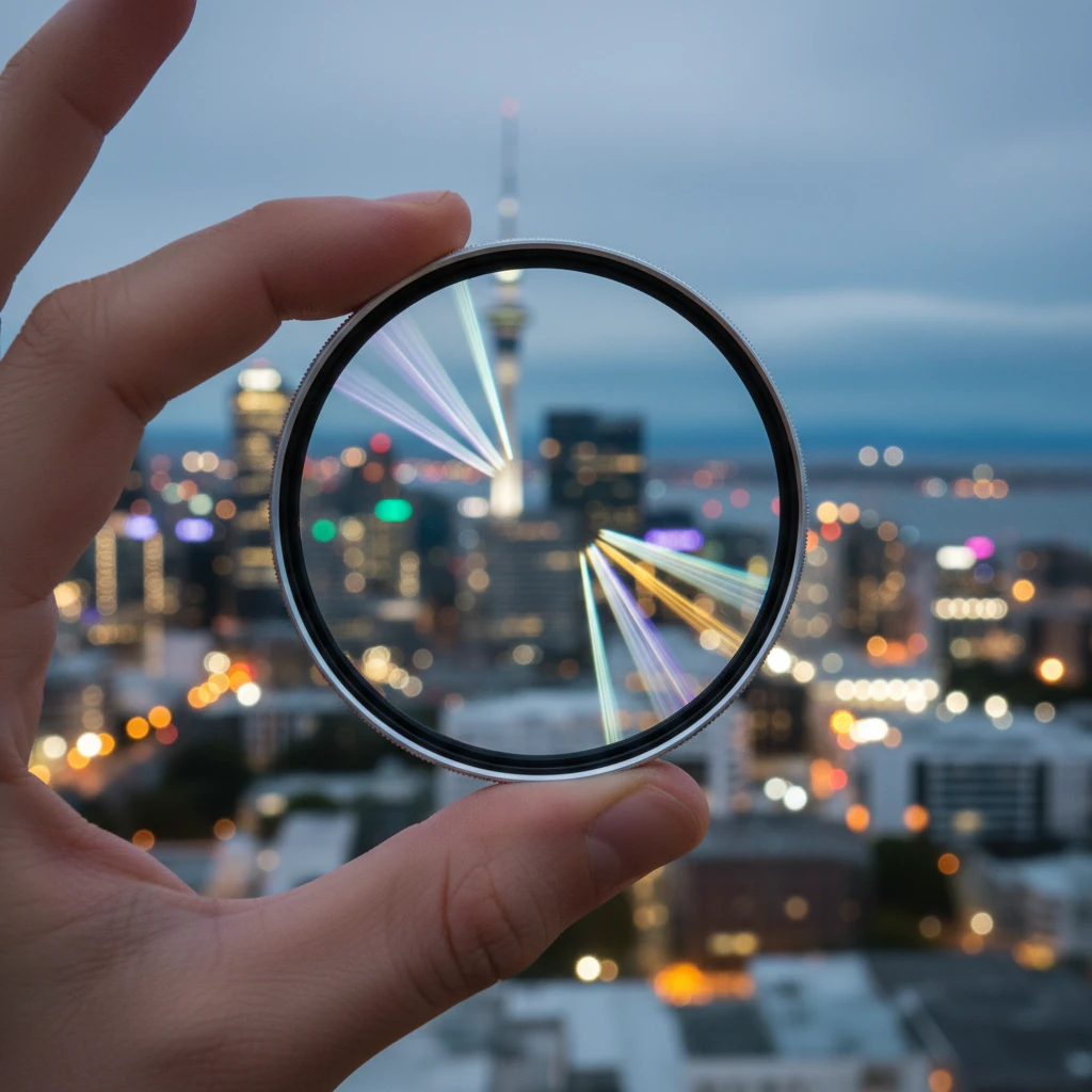 Light pollution filter reflecting city lights