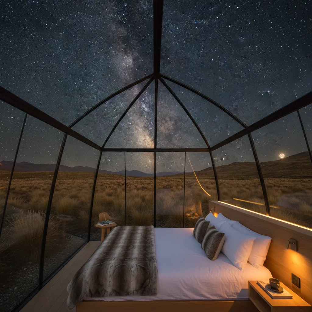 Luxury glass pod accommodation for stargazing in New Zealand