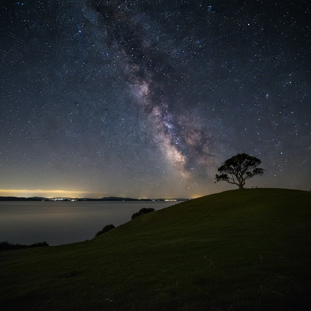 Night sky view from Shakespear Regional Park Whangaparaoa