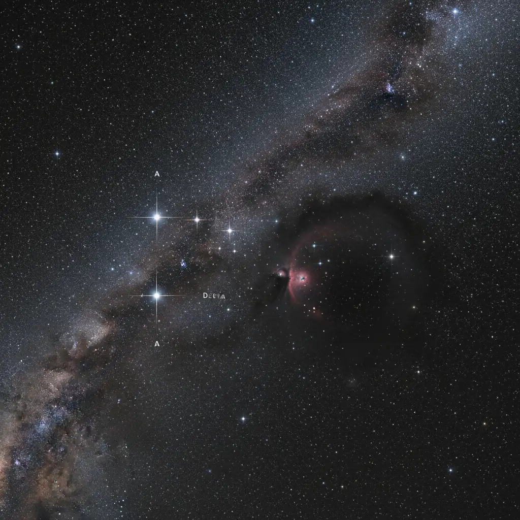 Southern Cross and Coalsack Dark Nebula in the night sky