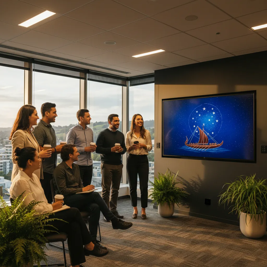 Staff attending a Matariki educational presentation