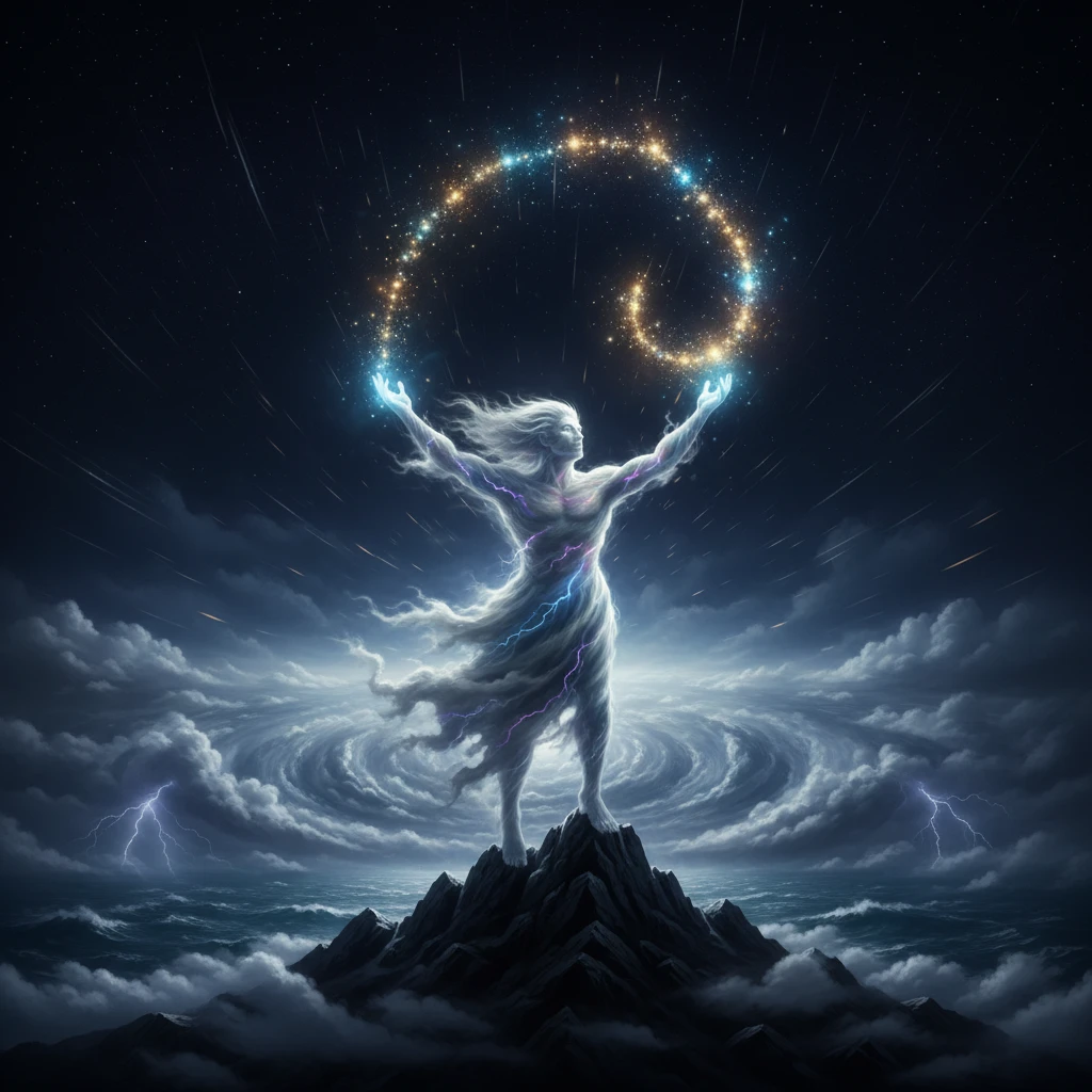 Tāwhirimātea creating the Matariki star cluster