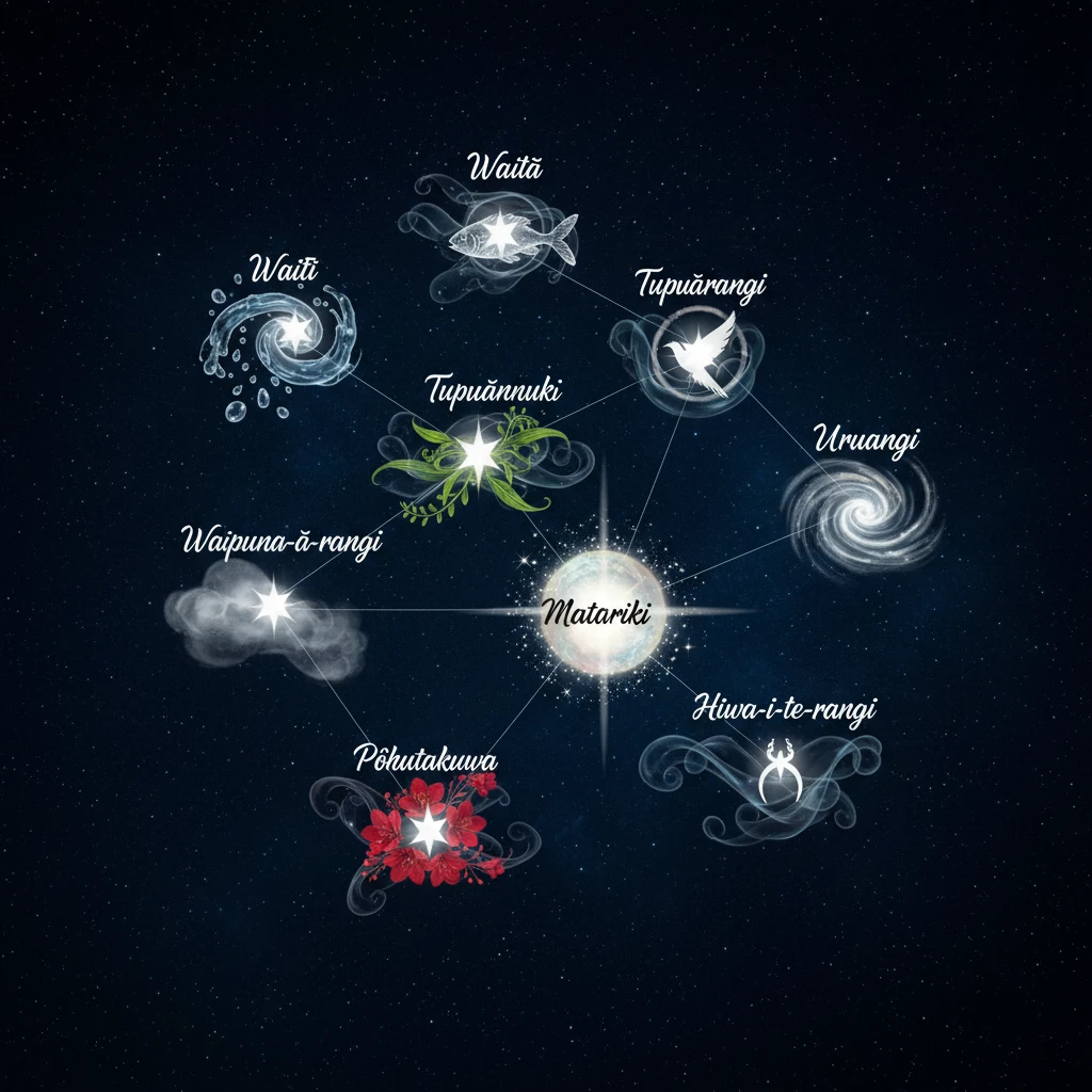The nine stars of Matariki and their meanings
