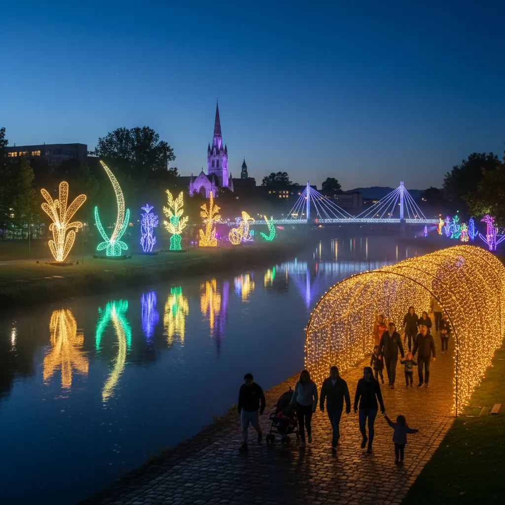 Tīrama Mai lighting festival in Christchurch