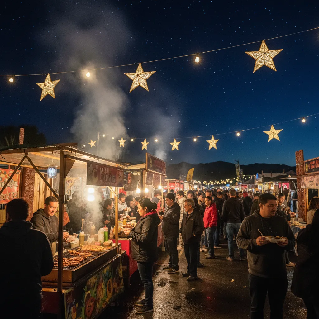 Matariki night market food stalls